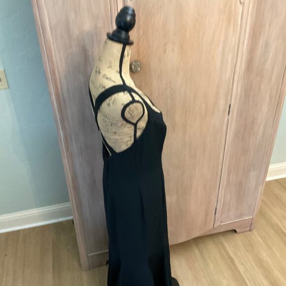 Vintage 80s 90s Kathryn Conover LBD Cocktail Dress midi maxi pretty woman as 12 - Picture 7 of 16